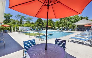 Poolside terrace cabana w/ game lawn